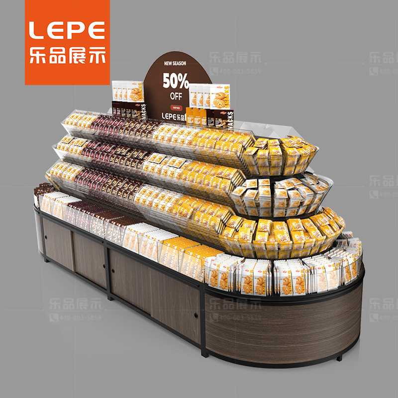 Le Pint Supermarket Food Shelf Single-sided Snack Shelf Convenience Store Casual Food Shelf Casual Food Display Case