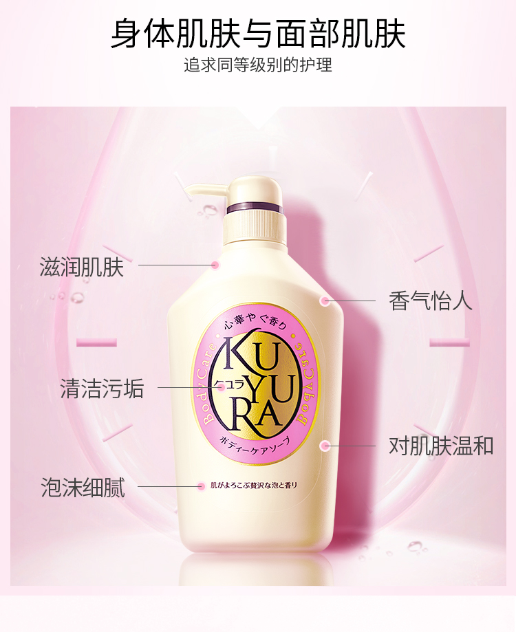 日本资生堂旗下 可悠然 美肌沐浴乳 550ml*2瓶 图3