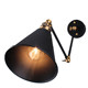 American Country-Style Wall Lamp Loft Retro Double-Section Rod Foldable Wall Lamp Industrial Style Black Umbrella Decorative Mirror Front Light