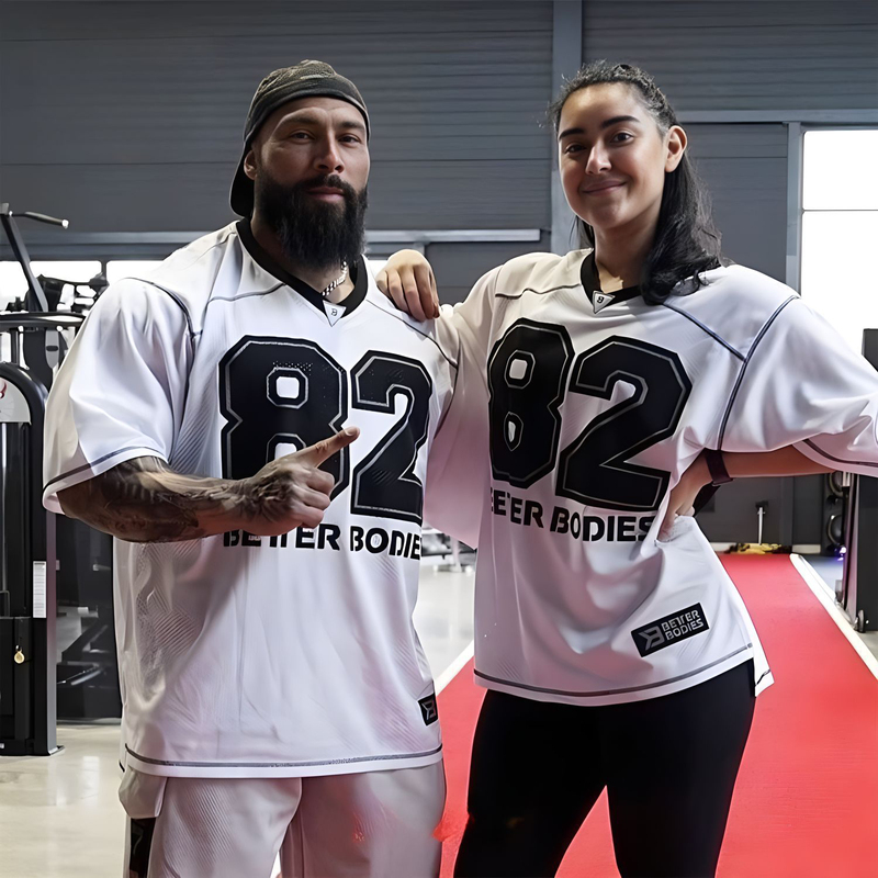 Gasp Bb Paderborn Loose Fit Plus Size Fitness Bodybuilding Muscle Men's Baseball Shirt Football Jersey Fitness Short Sleeve