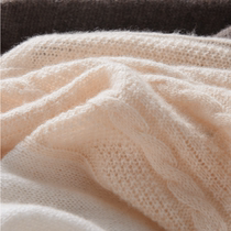 Cashmere scarf womens autumn and winter long thick knitted stitching twist Korean version of the wild warm big shawl bib