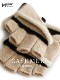 Autumn and Winter 100% Cashmere Gloves for Girls, Cute Fingerless Cycling Gloves, Cold-Proof and Warm Woolen Knitted Half-Finger Gloves