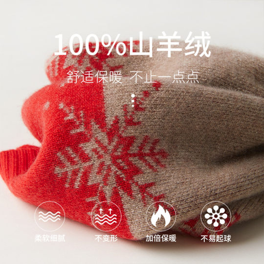 New Autumn and Winter 100% Pure Cashmere Knitted Maternity Hat, Thickened for Cold Protection, Ear Protection, Warm and Versatile Headwrap, Woolen Cold Hat