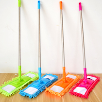 Chenille flat mop lazy household wooden floor tile rotating stainless steel sleeve absorbent one tow net cleaning vehicle