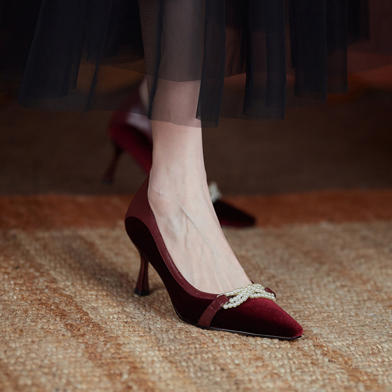 GAIAIER High-end Phantom ~ Genuine Leather Doubles 2021 Stiletto Women's Singles Shoes Versatile Fashion Sexy High Heels