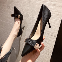 GAIIAER personality elegant fashion wind ~ 2022 new high heel fine heels Comfort Butterfly Knot single insole