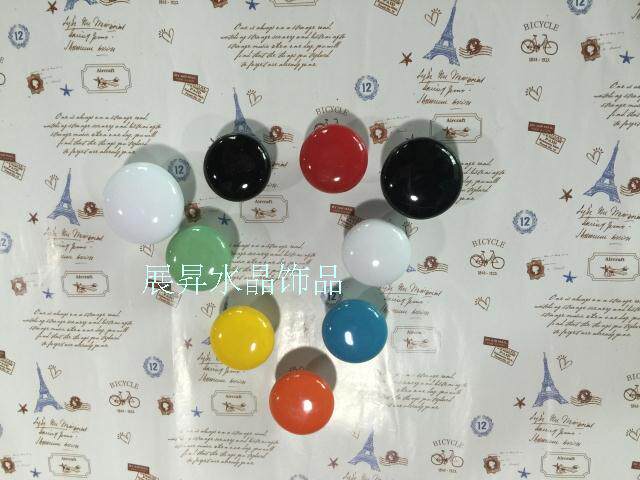 Colored candy bright and cute ceramic round hands modern simple pastoral cabinet closet drawer handle