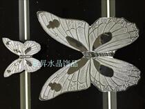 Luxury Butterfly Crystal Handle European Style Cabinet Drawer Wardrobe Door Handle Modern Minimalist Style Double Hole Handle