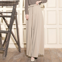 Bailuoan hanging feeling big-leg trousers ladies autumn dress Korean version of high waist slim Joker skirt pants temperament slap pants