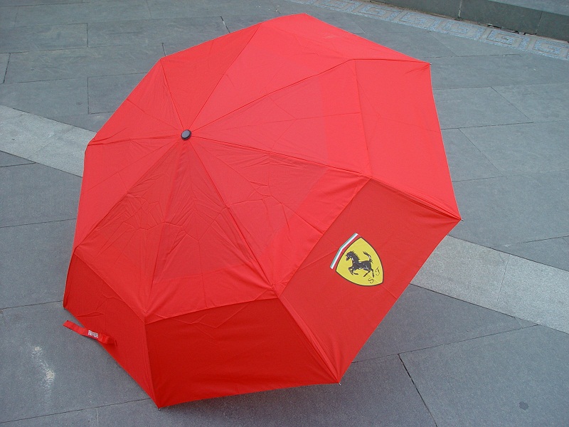 F1 Ferrari racing automatic three-fold oversized double-layer umbrella parasol sunshade umbrella rain gear