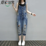 Джинсовый комбинезон, тонкие штаны, подходит для подростков, свободный прямой крой, популярно в интернете