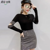 Модный сексуальный демисезонный базовый приятный телу лонгслив, 2021 года, в западном стиле