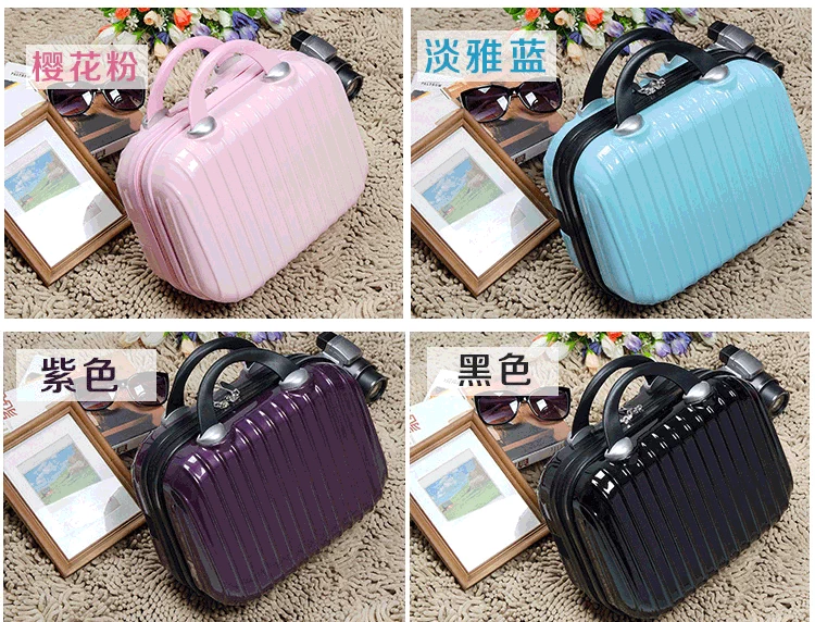 Dễ thương phiên bản Hàn Quốc 2018 vali thời trang vali nhỏ 14 inch mỹ phẩm vali mini túi du lịch rửa túi
