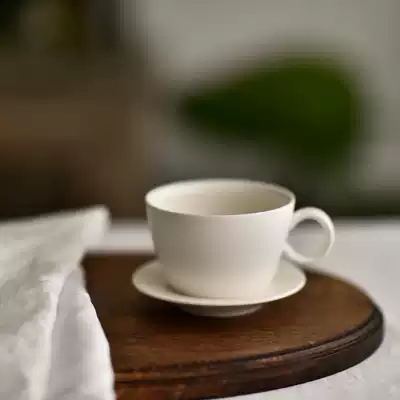 -Taoyuan daily-Salt White Coffee Cup Cup holder set afternoon tea black tea cup White