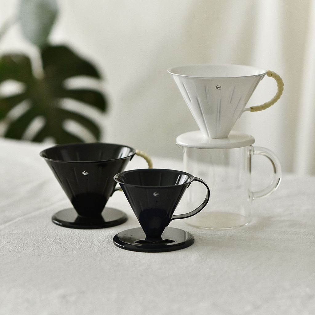 -Taoyuan daily-Japanese GSP enamel coffee filter cup V60 vine to flush the three-color handmade coffee base appliance