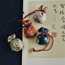 -Taoyuan Daily-The Brocade Fuku Bag of the Cilantro Cilantro the Natural Ancient Square Classical Accessories of the Peach Residence