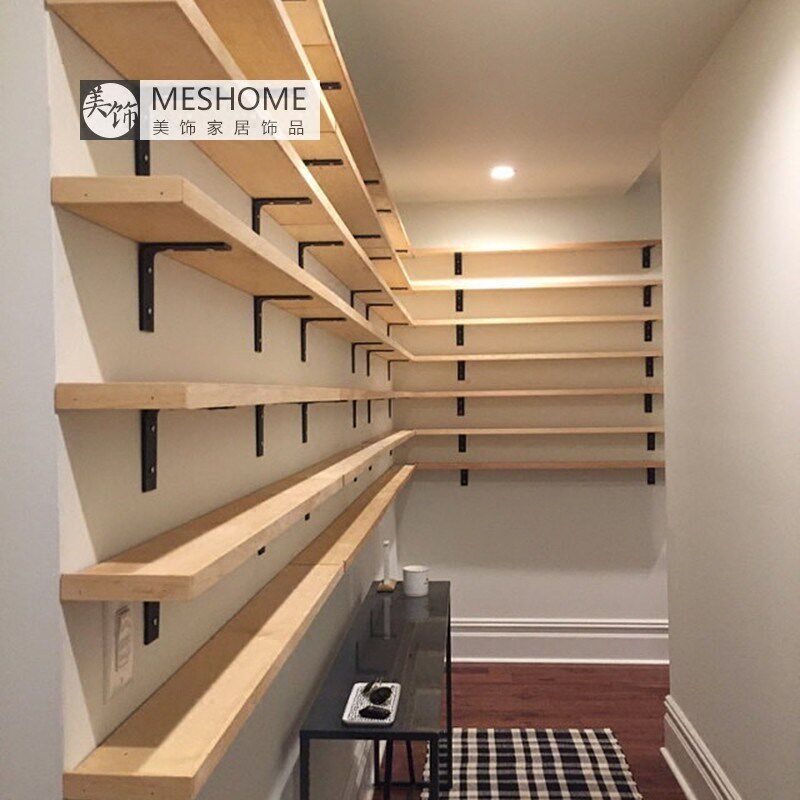 Nordic wall partition shelves Shelves Solid Wood Walls Lined KITCHEN BOARD KITCHEN BOARD WALL-MOUNTED BOOKSHELVES CHENGGRAVITY STRONG