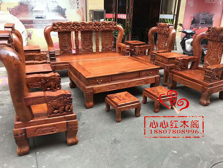 Диван из Мьянмы, комплект, мебель из натурального дерева, слон, 12 шт, китайский стиль 