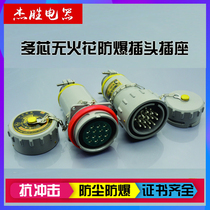  Mobile multi-core explosion-proof plug socket non-spark explosion-proof plug 7-core 20-core 30-hole aviation connector 15A