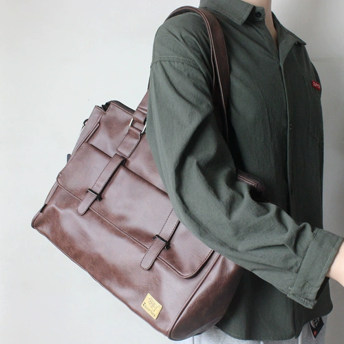 Мужская сумка на одно плечо для отдыха, портативная сумка через плечо, барсетка, вместительный и большой ноутбук, вместительная и большая сумка для путешествий