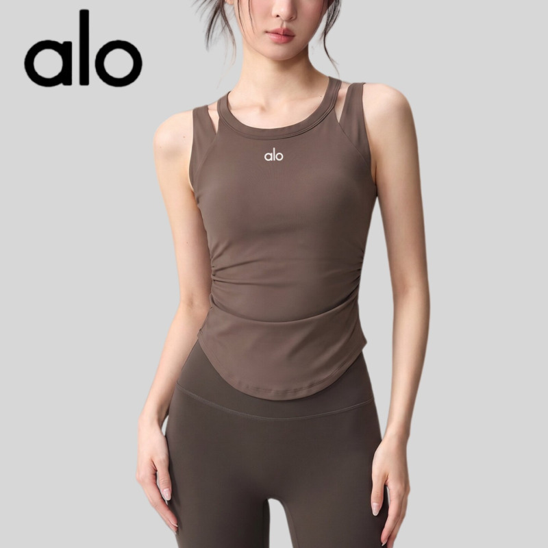 Aio Padded Waist-Cinching Pilates Fitness Vest Training Yoga Top Shockproof Sports Suit for Women Summer