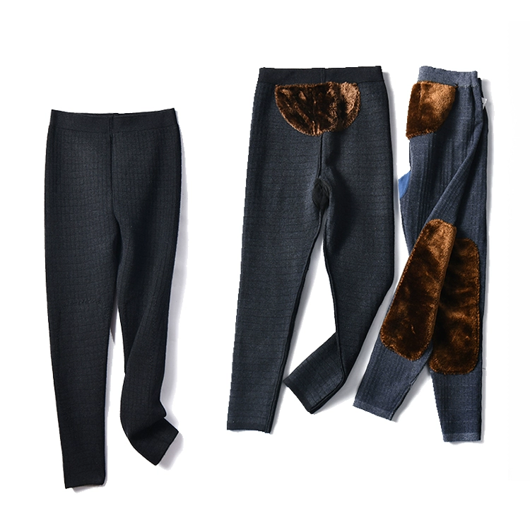 Vào cửa hàng ký gửi BI! Mang đến cho bạn sự ấm áp của mùa đông ~ Quần len cashmere ấm và đáy quần nữ XZ1510 - Quần nóng lên