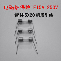 Induction cooker fuse tube (10=1 5 yuan) F15A 250V tube body 5X20 copper foot with lead wire