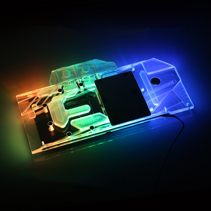 Bykski's SUSTech TUF3-RX5700XT-O8G-GAMING electric race agent Two-style graphics card water cooling head