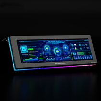 Barrowch split water cooling sub screen external expansion number of display high resolution liquid crystal 8 8 inch display black