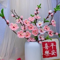 桃花扭扭棒DIY手工自制材料包永生花仿真花毛根新年摆件学生手作