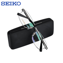 Japan Seiko glasses frame titanium full frame myopia glasses frame men Business fashion light face big frame HC1012