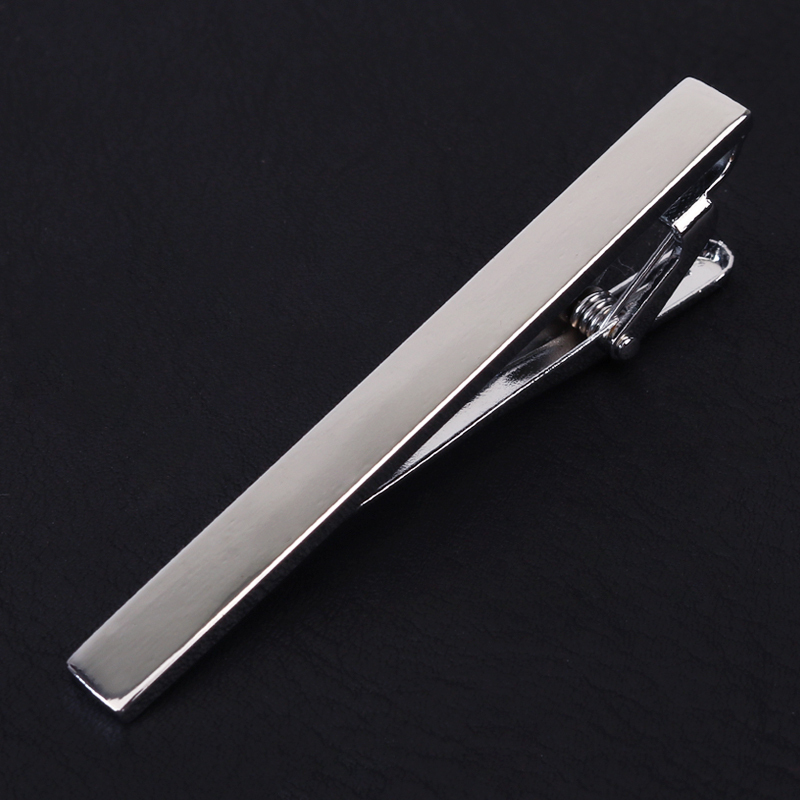 Men's Silver Tie Clip Business Formal Wear Simple Unisex Pin Korean Style Security Guard Tie Clip Fashion