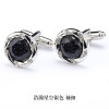 French silver cufflinks and cuff buckle gift box
