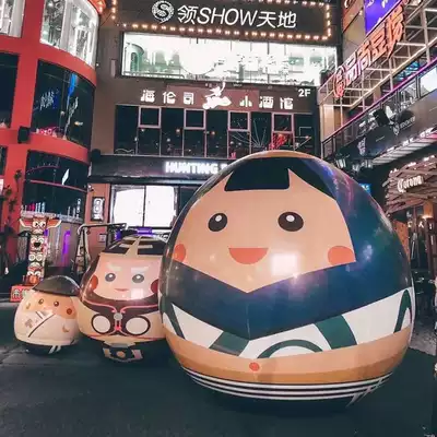 Inflatable tumbler egg air mold shopping mall square Meichen pvc simulation custom cartoon outdoor inflatable mold props