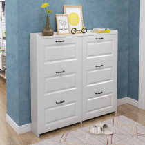 Ultra-thin shoe cabinet 17cm simple modern narrow white door entrance save space thin bucket entrance door Hall Cabinet