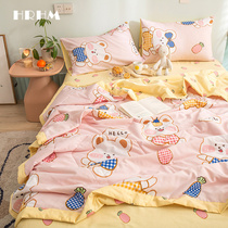 Air conditioning is summer cold quilt cotton cotton summer thin quilt single double spring and autumn quilt core children summer can be machine washable