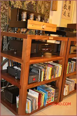 Sixteen-year-old store jazz rack hardcover single four-layer solid wood walnut JD4 audio cabinet power amplifier cabinet