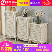 European-style all-solid wood bucket white living room locker room cabinet European type 345-cupboard drawer