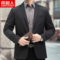 Antarctic autumn suit mens casual Western thin small suit middle-aged mens business mens spring and autumn jacket men