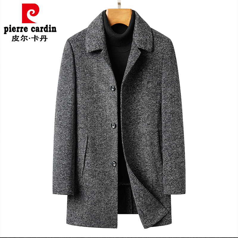 Pilkardan bifacial cashmere big coat men's turn over winter midlife fur coats men's thick coat men's thick coat 