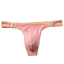 Mens thin ribbed quick-drying hollow openable T-string underwear skin-friendly low-waist niche design no sense and traceless pants