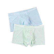 Summer mens ice silk underwear thin breathable seamless mid-waist large size one-piece skin-friendly and durable large size boxer briefs