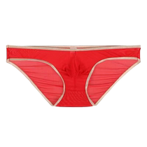 Mens lace skin-friendly durable thin breathable and comfortable underwear briefs thin one-piece senseless and traceless briefs