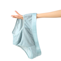 Summer style ice silk underwear for men breathable mid-waist briefs comfortable mesh head one-piece seamless comfortable underpants