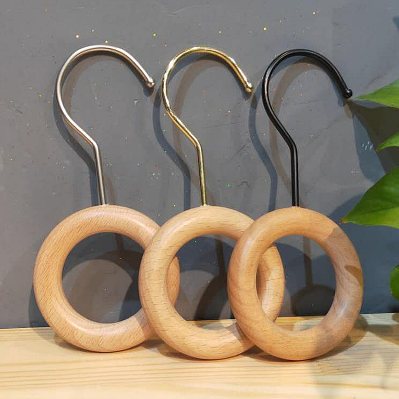 Log Scarf Ring Clothing Shop Beech Wood Hanger Wire Towel Rack Bag Rack Hook S BEECH WOOD CIRCLE DIY WOOD RING