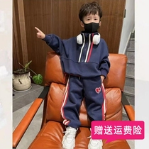 Pro-child clothes boy necropolis suit Spring loaded 2022 new sport CUHK Tong Chun Autumn Handsome Gas tide cards Two sets