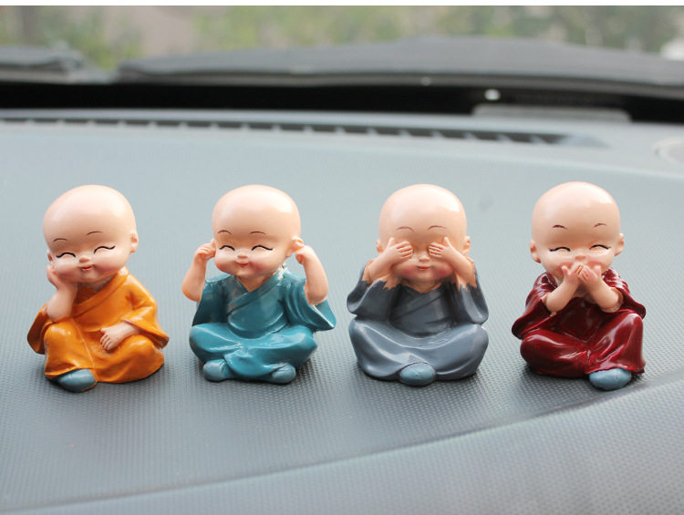 Car ornaments car creative network Red four not small monk cute car decorations high-end car accessories