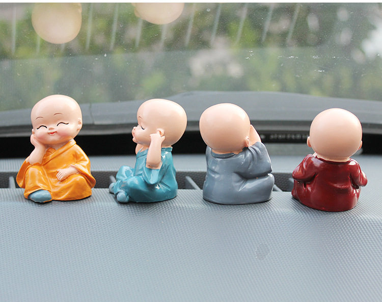 Car ornaments car creative network Red four not small monk cute car decorations high-end car accessories