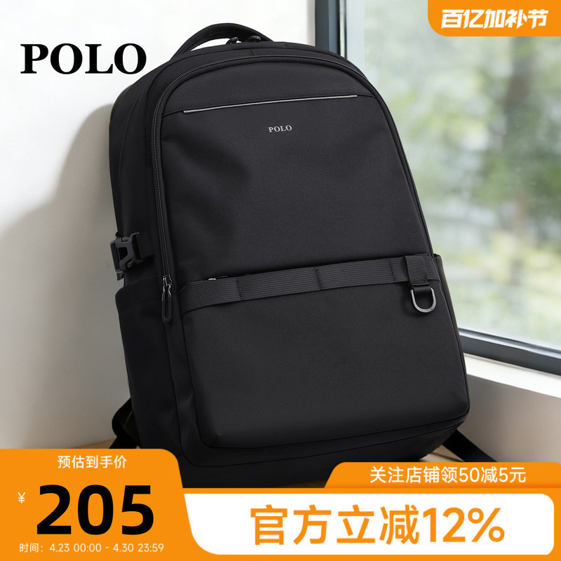 Polo Business Backpack for Men with Multiple Compartments for Work Travel 15.6inch Large Capacity Computer Bag Backpack for Business Trips