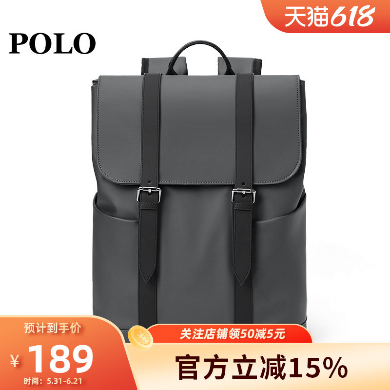 Polo New Backpack for Men and Women, Couple Travel Backpack 15inch Large Capacity Computer Bag, College Student Casual School Bag
